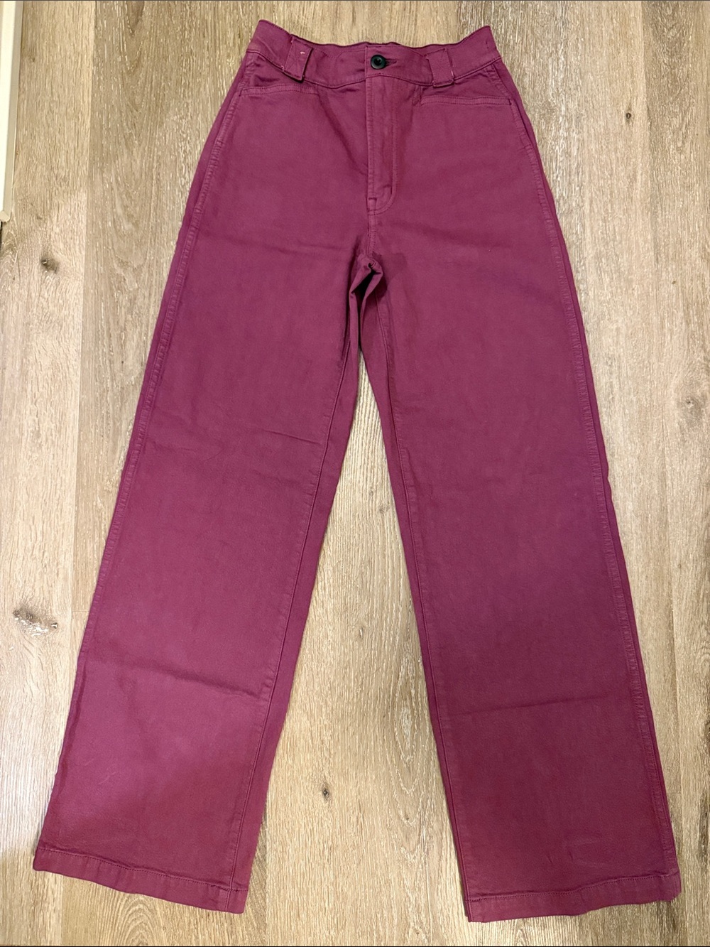 Madewell Wide-Leg Jeans in Deep Berry